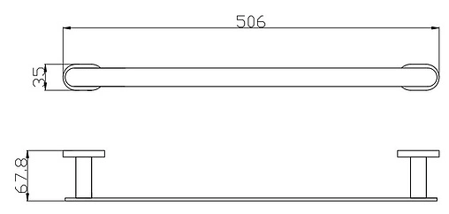 Полотенцедержатель Rav Slezak Yukon хром/белый YUA0701/50CB