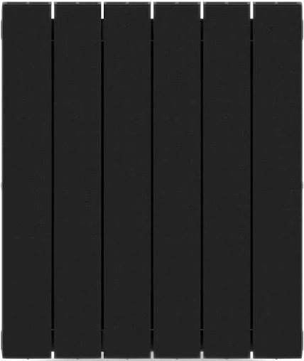 Радиатор биметаллический 6 секций нижнее правое подключение Rifar Supremo Ventil 500 черный RSVRP50006 ant