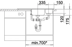 Мойка кухонная Blanco Blanco Delta II 105.6 нержавеющая сталь 523667, 3