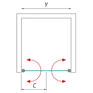 Дверь в нишу 900мм прозрачное стекло Roltechnik Lega Lift Line LZCN2/900 230-9000000-00-02, 4