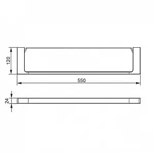 Полка Aquanet хром 5787 Полка Aquanet хром 5787, 2