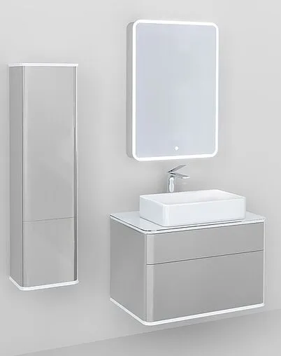 Шкаф-зеркало Jorno Pastel 60 R французский серый Pas.03.60/GR