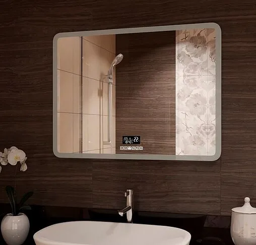 Зеркало с подсветкой Continent Demure Led 80x60 с музыкальным блоком, с подогревом (2 сенсорноеные кнопки) белый