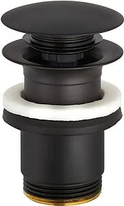 Выпуск автоматический для раковины с переливом Kludi чёрный матовый 1042639-00 Выпуск автоматический для раковины с переливом Kludi чёрный матовый 1042639-00, 1