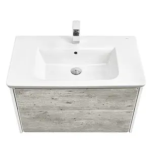 Тумба под умывальник подвесная Roca Ronda 80 белый/бетон ZRU9303004 Тумба под умывальник подвесная Roca Ronda 80 белый/бетон ZRU9303004, 3