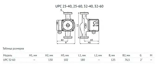 Насос циркуляционный Unipump UPС 32-60 180 15467