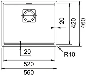 Мойка кухонная Franke Kubus 2 KNG 110-52 оникс 125.0512.504, 2