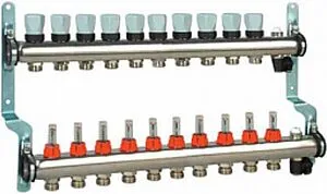 Группа коллекторная с расходомерами 10 отводов 1&quot;в/в x ¾&quot;ек Meibes M1794150, 1