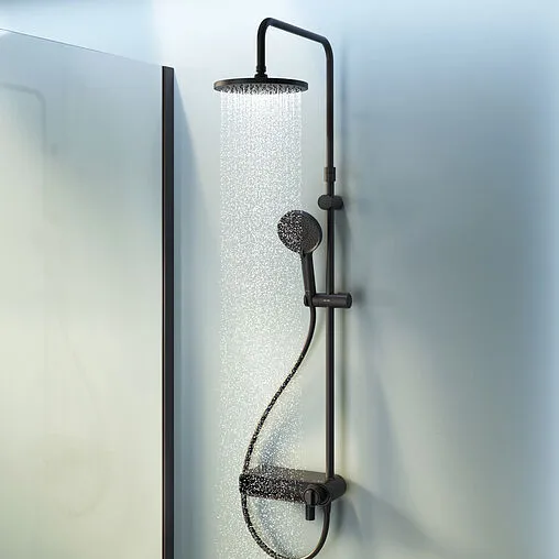 Душевая система со смесителем для ванны Am.Pm X-Joy чёрный матовый F0785A722 Душевая система со смесителем для ванны Am.Pm X-Joy чёрный матовый F0785A722
