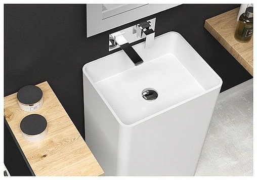 Раковина Aquanet Cube V27 55 белый матовый 00198947 Раковина Aquanet Cube V27 55 белый матовый 00198947