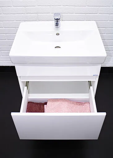 Тумба-умывальник подвесной Айсберг Классик 60 белый DA3009T+4607152361674