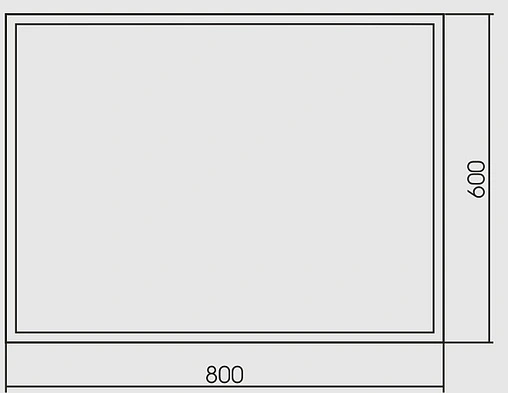 Зеркало Aquanika Metallica 60 чёрный AQM6080RU134