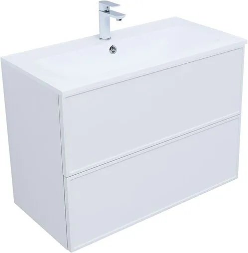 Тумба-умывальник Aquanet Арт 90 белый матовый 00313256+00318928