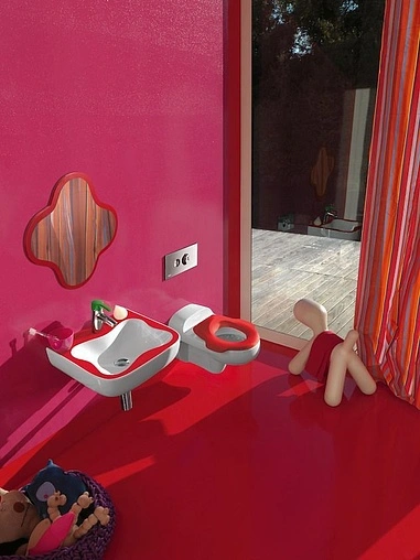 Раковина Laufen Florakids 45 красный/белый 8.1503.1.062.104.1