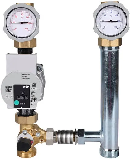 Насосный модуль с 3-х ходовым смесительным клапаном 1"в х 1½"н Meibes V-MK M66833.36WI с насосом Wilo PARA SC 25-7.0