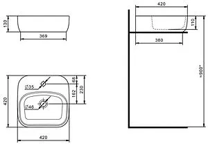 Тумба-умывальник подвесная Aquaton Лофт Фабрик 80 дуб эндгрейн 1A2424K2LTDU0, 5