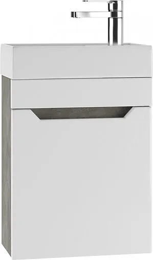 Тумба-умывальник подвесной Айсберг Мечта 40 белый/бетон DM2333T+4607152362107