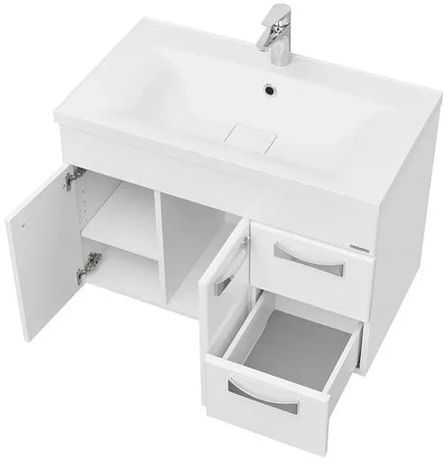 Тумба-умывальник подвесная Aquaton Диор 80 белый 1A1678K3DR010