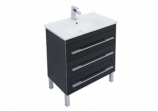 Тумба под умывальник напольная Aquanet Верона N 75 чёрный 00186288