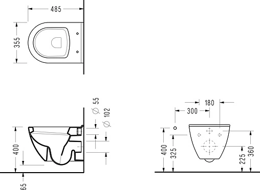 Унитаз подвесной Serel Smart белый SM12 Унитаз подвесной Serel Smart белый SM12