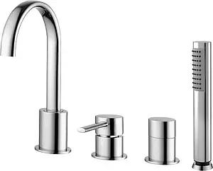 Смеситель на борт ванны на 4 отверстия Cezares Over хром OVER-BVD-01-Cr Смеситель на борт ванны на 4 отверстия Cezares Over хром OVER-BVD-01-Cr, 1