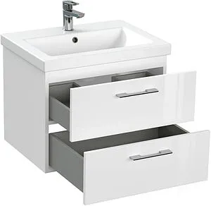 Тумба-умывальник подвесная Cersanit Lara 60 белый 64133+, 5