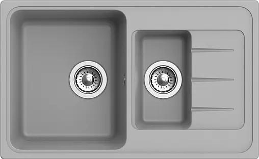 Мойка кухонная Ewigstein Elegant E-R60KF серый металлик