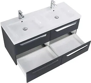Тумба-умывальник подвесная Cezares Eco 120 Grafito ECO-1200-4C-SO-2-GR-P+CZR-1200/480-2-LV-MR-ECO Тумба-умывальник подвесная Cezares Eco 120 Grafito ECO-1200-4C-SO-2-GR-P+CZR-1200/480-2-LV-MR-ECO, 4