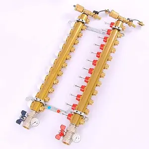 Группа коллекторная с расходомерами 12 отводов 1&quot;в/в x ¾&quot;ек Tiemme 3870018, 3