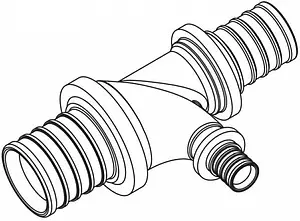Тройник аксиальный редукционный 32мм x 16мм x 25мм Rehau Rautitan RX+ 14563971001, 2
