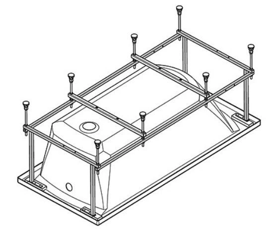 Монтажный комплект с сифоном Santek Монако XL 160х75 1WH112422