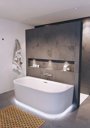 Ванна акриловая Riho DESIRE WALL MOUNTED LED 180x84 B089002005