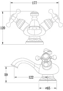 Смеситель для раковины Lemark Jasmine бронза LM6646B Смеситель для раковины Lemark Jasmine бронза LM6646B, 2
