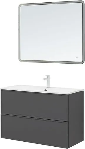 Тумба-умывальник Aquanet Арт 100 ясень графит 00329614+00318926