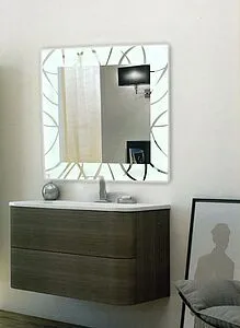 Зеркало с подсветкой Continent Allegro Led 77x77 с музыкальным блоком, с подогревом, 4