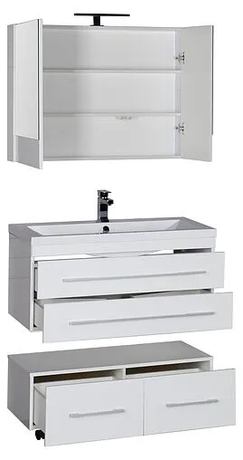 Шкаф-зеркало Aquanet Нота 90 L белый 00165371 Шкаф-зеркало Aquanet Нота 90 L белый 00165371