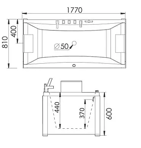 Ванна акриловая с гидромассажем Gemy 177x81 G9076 B Ванна акриловая с гидромассажем Gemy 177x81 G9076 B, 2