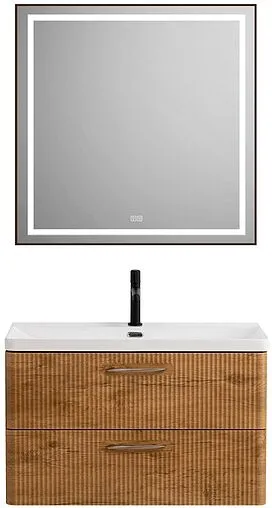 Тумба-умывальник подвесная BelBagno DUE 80 Rovere Nature DUE-800-2C-SO-RN-P+BB-8076-3-80