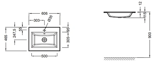 Раковина Jacob Delafon Vox 60 коричневый EB2105-DD4