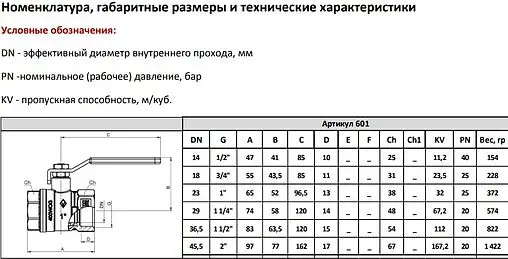 Кран шаровый 1¼"в x 1¼"в Bugatti Arizona 06010129