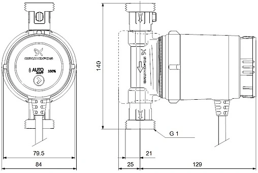Насос циркуляционный для ГВС Grundfos Comfort Autoadapt 15-14 BXA PM 97916749