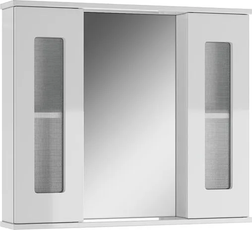 Шкаф-зеркало Айсберг Кристалл 80 белый DA1804HZ