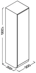 Шкаф-пенал подвесной Isvea Marino 30 белый 21SQ3101030I Шкаф-пенал подвесной Isvea Marino 30 белый 21SQ3101030I, 2