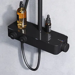 Душевая система с термостатом для душа Am.Pm Inspire 2.0 чёрный матовый F0750A422 Душевая система с термостатом для душа Am.Pm Inspire 2.0 чёрный матовый F0750A422, 5