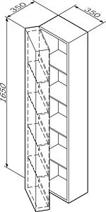 Шкаф-пенал подвесной Am.Pm Spirit 2.0 35 L белый M70ACHL0356WG Шкаф-пенал подвесной Am.Pm Spirit 2.0 35 L белый M70ACHL0356WG, 2