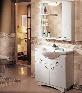 Шкаф-зеркало Aquaton Аттика 85 R белый 1A003802AT01R, 3