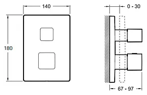 Термостат для 2 потребителей Jacob Delafon Modulo хром E75391-CP, 2