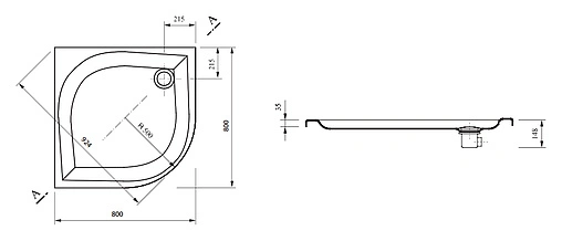 Поддон для душа Ravak Elipso-80 A224401210