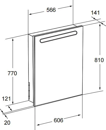 Шкаф-зеркало Roca Victoria Nord 60 R белый ZRU9000030