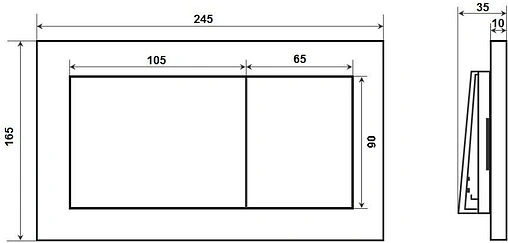 Клавиша смыва для унитаза Timo Reko FP-004 хром глянцевый